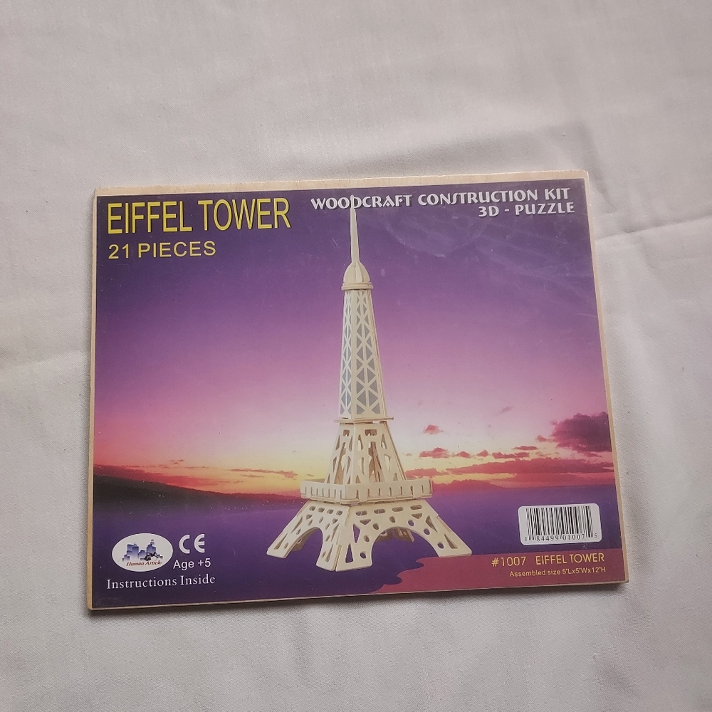 Woodcraft Construction Kit Eiffel Tower 3D Puzzle
